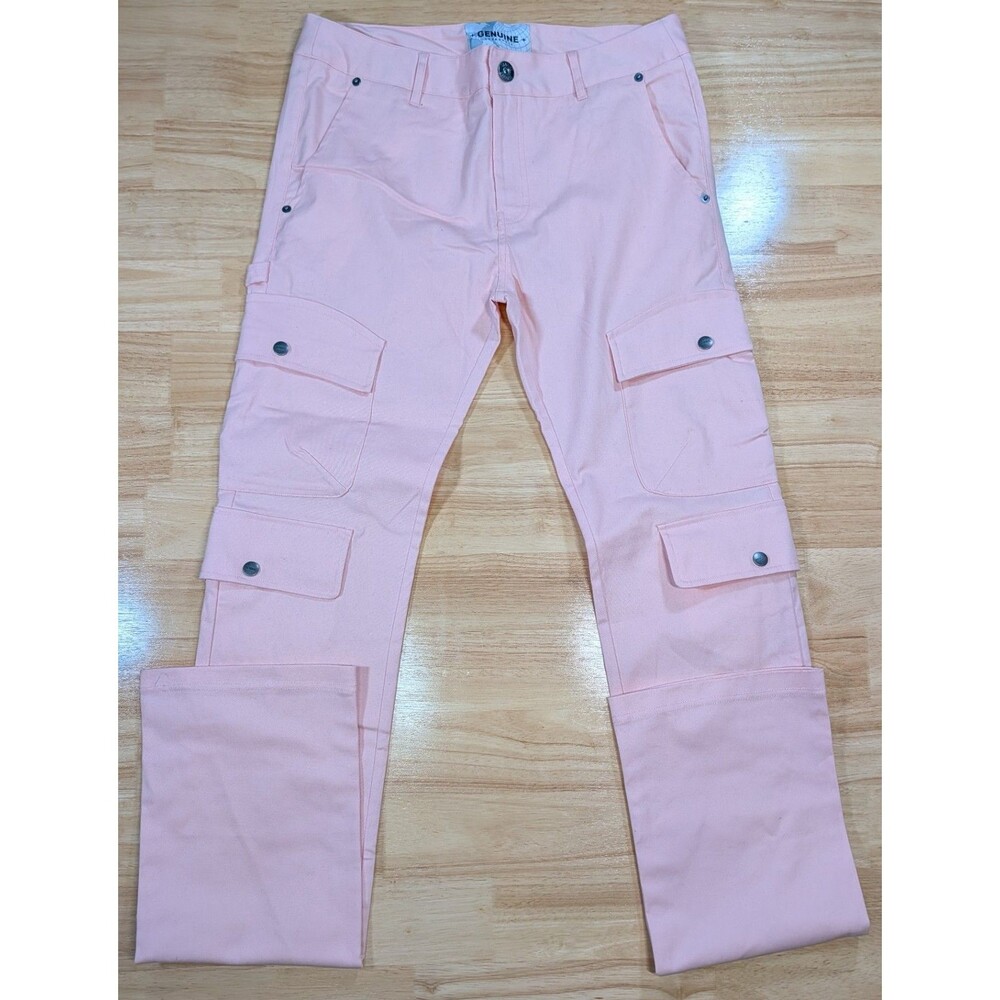 Genuine Authentic Pink Cargo Pants Women's 30x38 Stretch Utility Pockets
